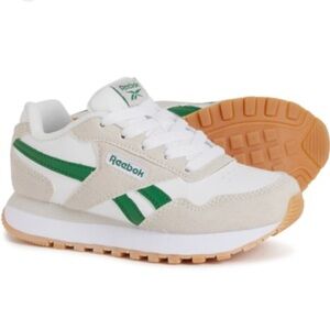 Toddler Reebok white and green sneakers